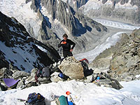 alpinisme  Chamonix avec un guide de haute montagne