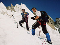 alpinisme  Chamonix avec un guide de haute montagne